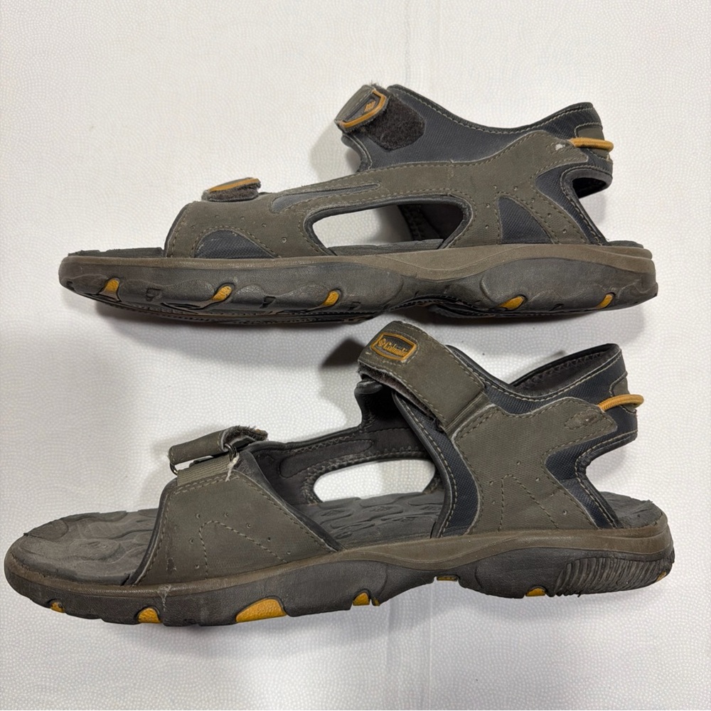 Columbia Hook & Loop Sandals Gray & Gold Great For Outdoor & Water No Size C Pic - Picture 4 of 7